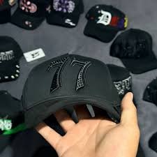 Barbas Hats 77 Original classic black snapback with 77 embroidery and adjustable fit for authentic streetwear style